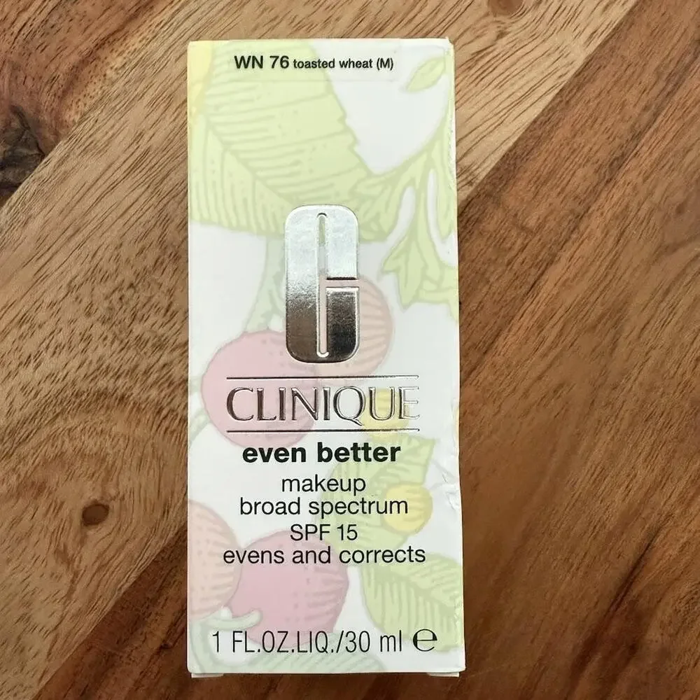 Clinique Even Better Makeup WN 76 Toasted Wheat Medium SPF 15 1oz Broad Spectrum